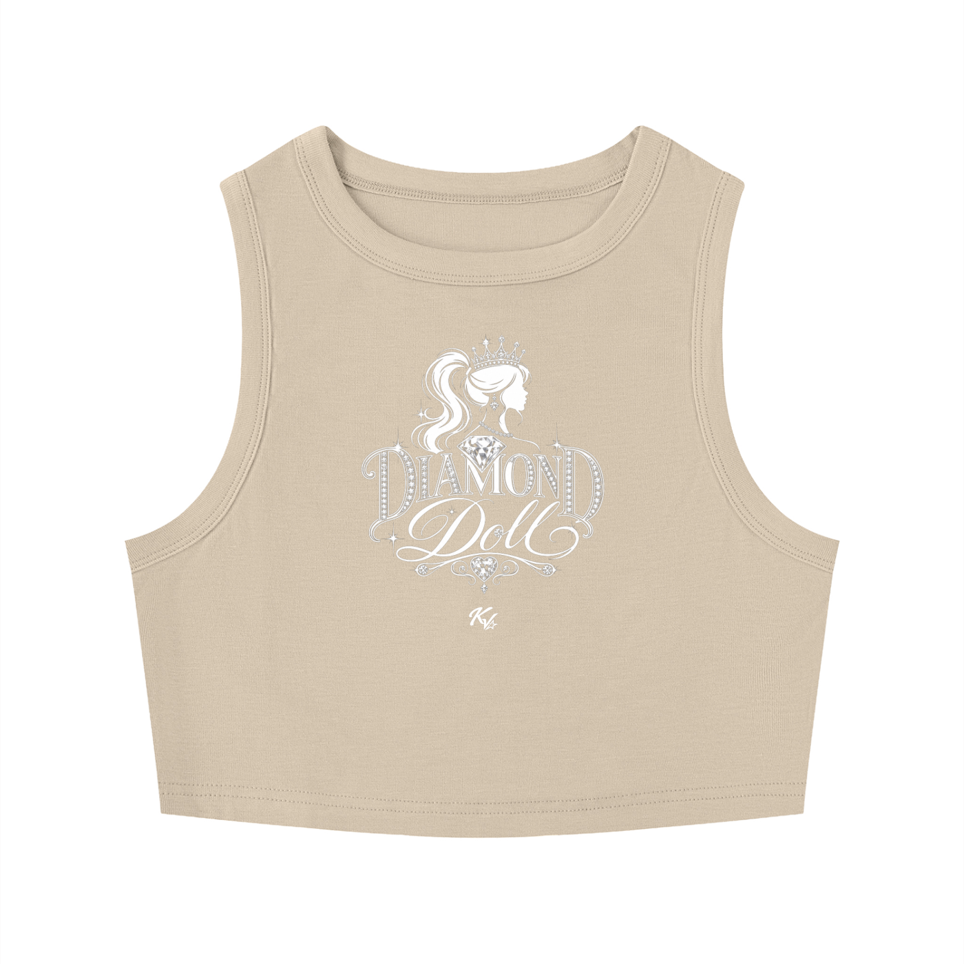 Women's Korveiii Diamond Doll Crop Tank Top