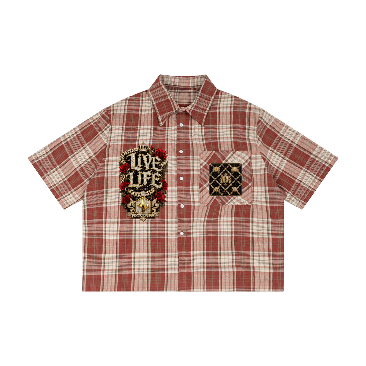FASTLIFE Plaid Crop Shirt