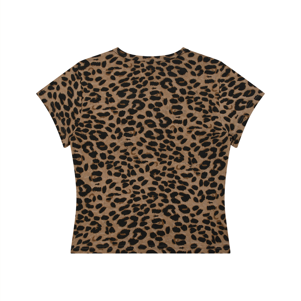 Women’s Korveiii Leopard Print Crop T-Shirt