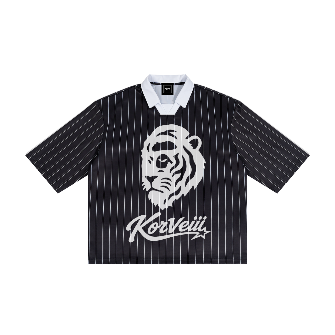 Korveiii Pinstripe Collared Soccer Jersey
