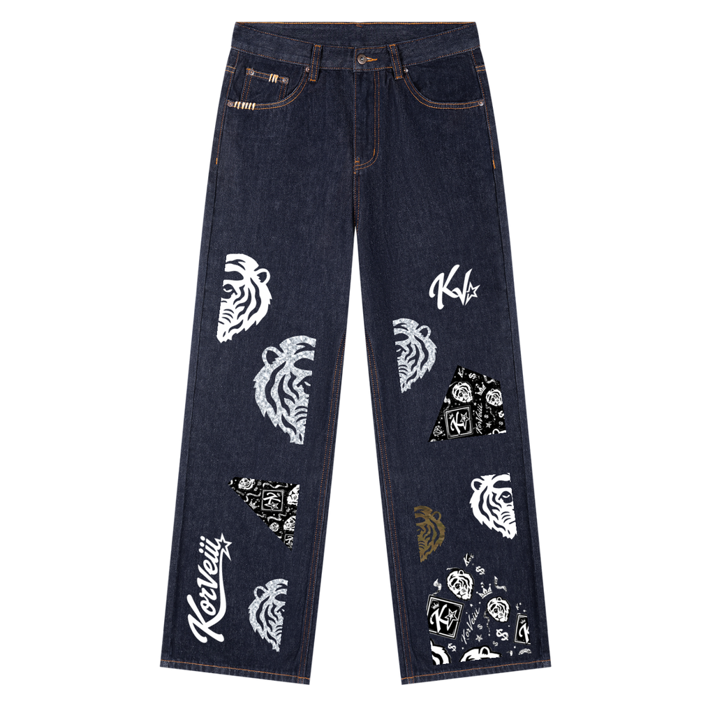 Korveiii Jeans  : Heavyweight Straight Leg Denim Jeans