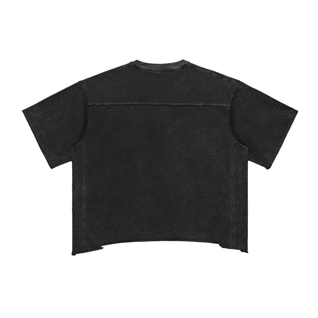 Korveiii Raw Edge Snow Washed Boxy T-Shirt