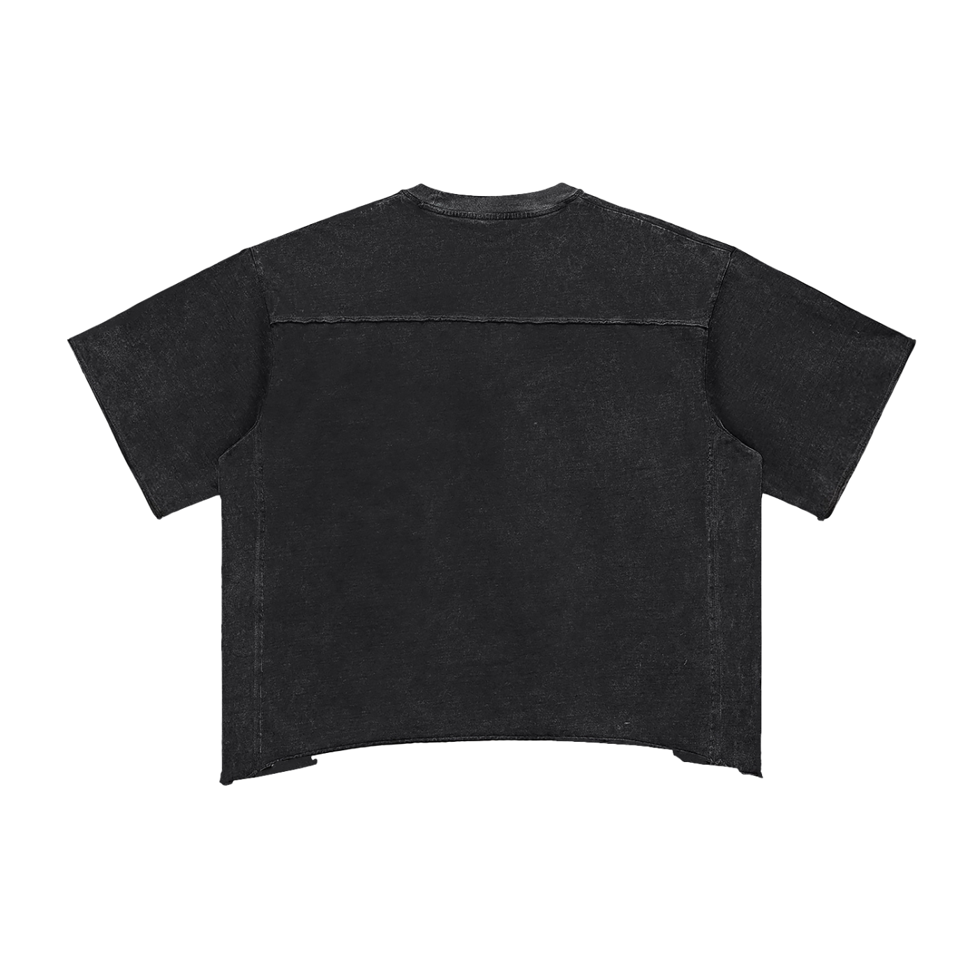 Korveiii Raw Edge Snow Washed Boxy T-Shirt