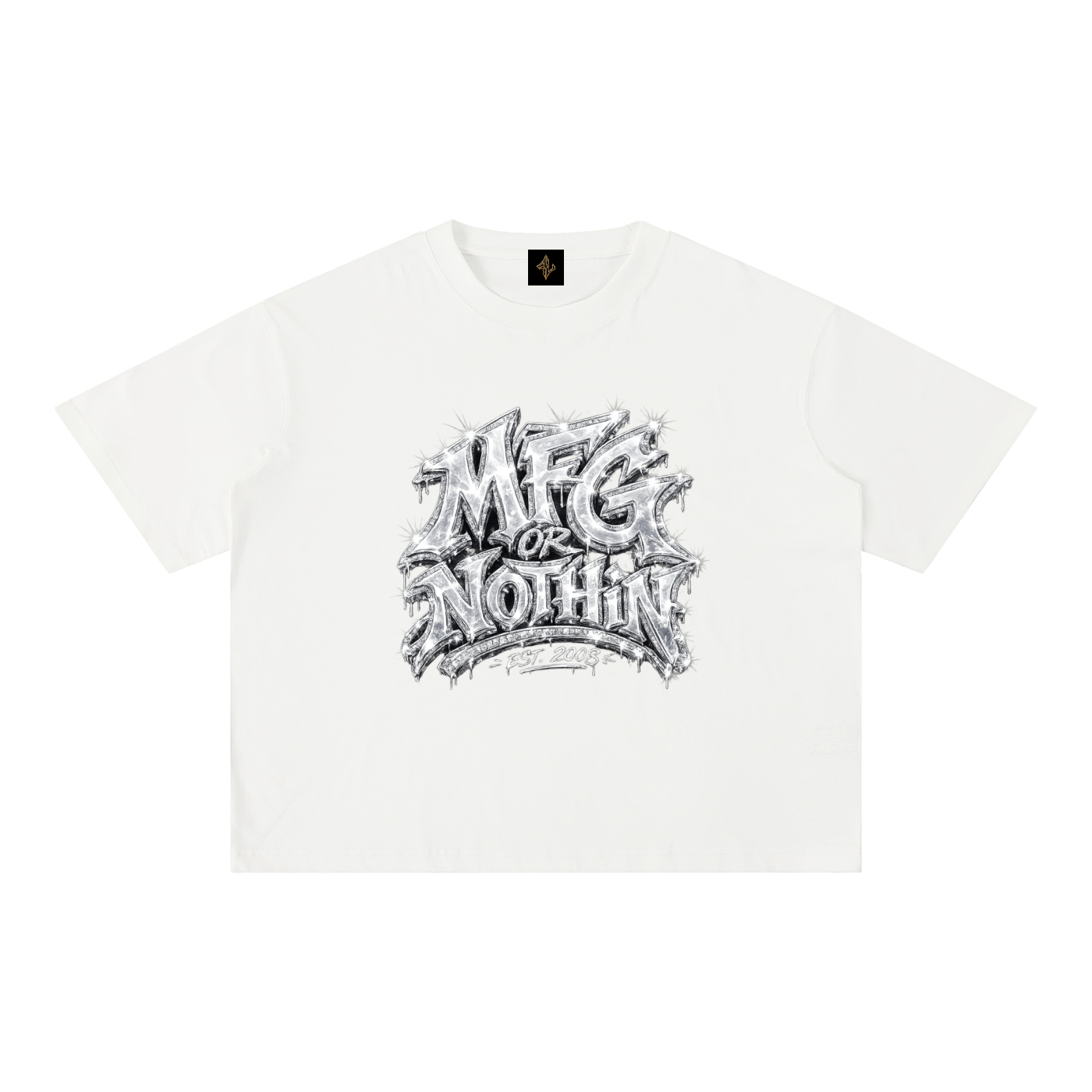 MFG or Nothin mineral Wash Crop tee