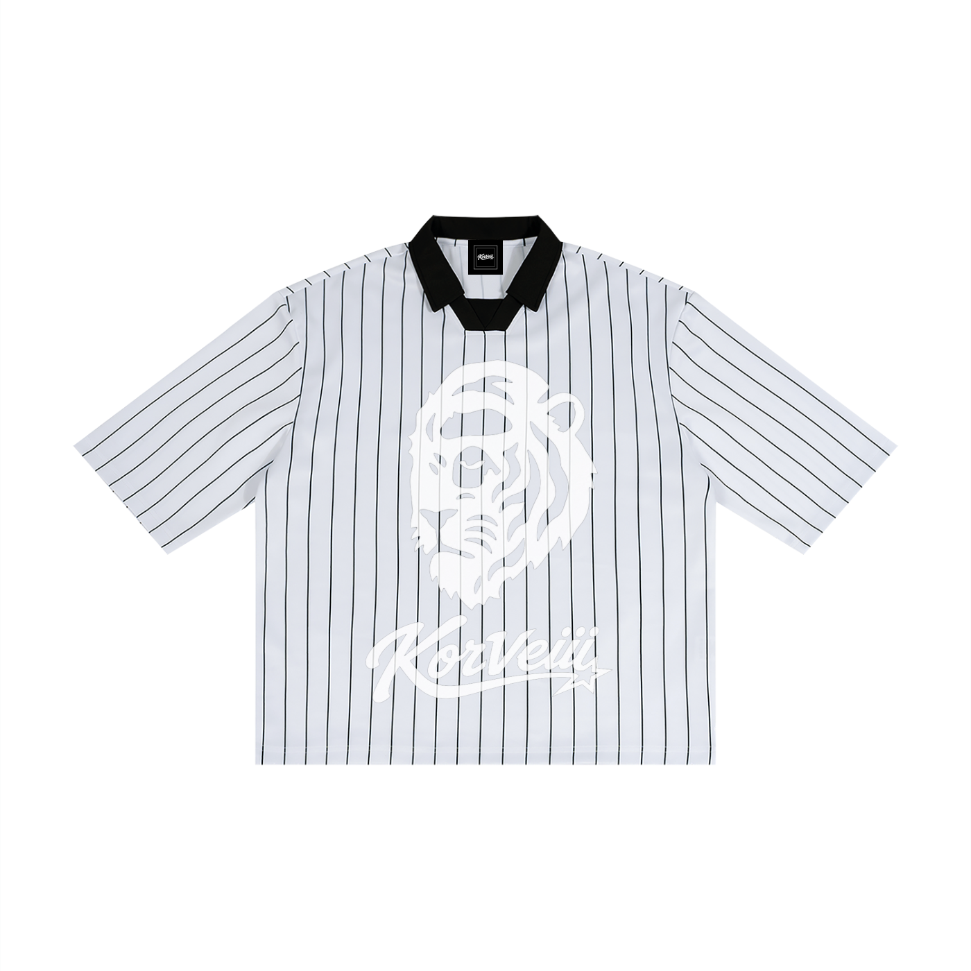 Korveiii Pinstripe Collared Soccer Jersey