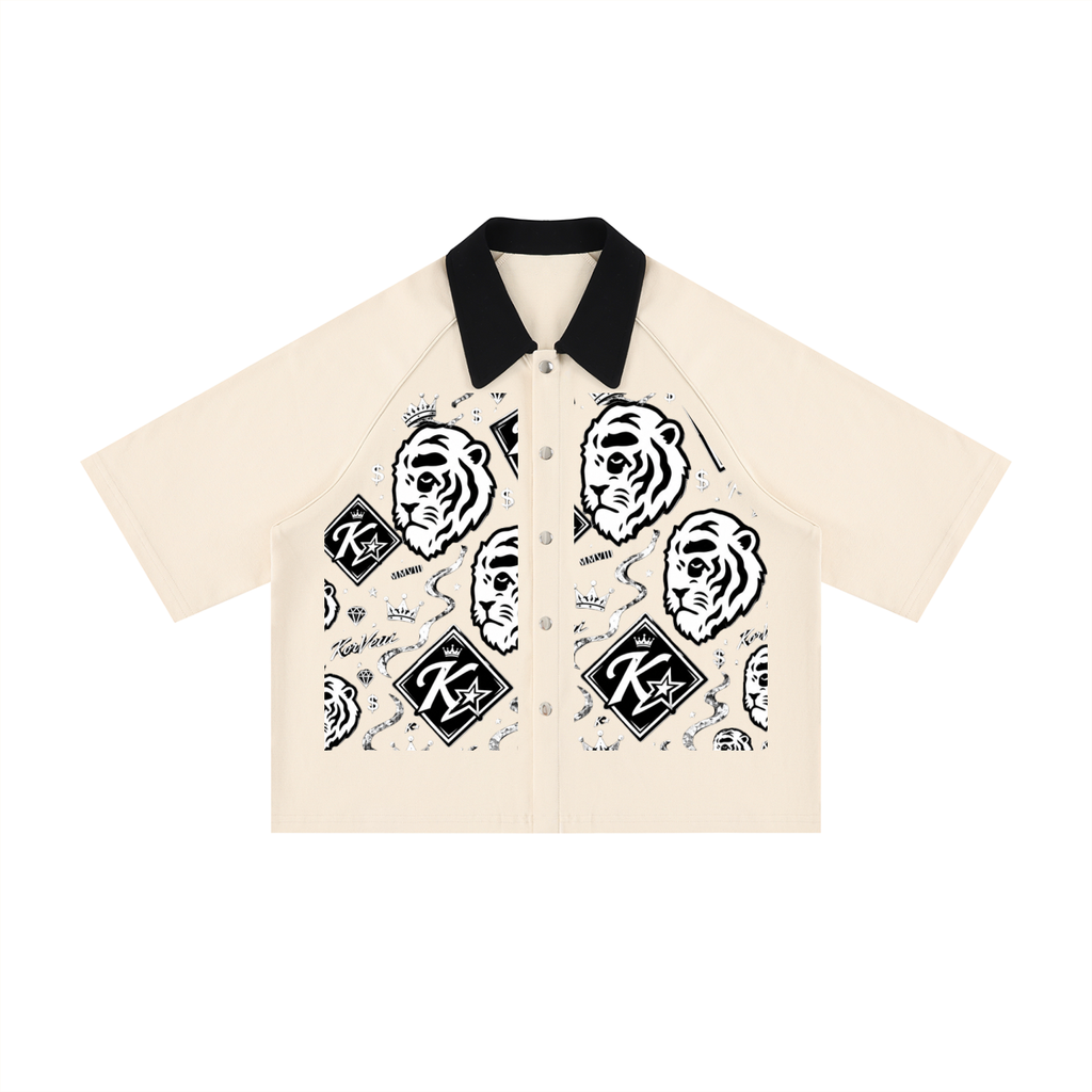 Korveiii Block Crop Short Sleeve Shirt