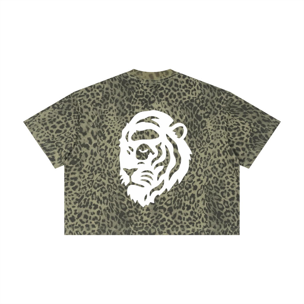 Korveiii Leopard Print Crop T-Shirt
