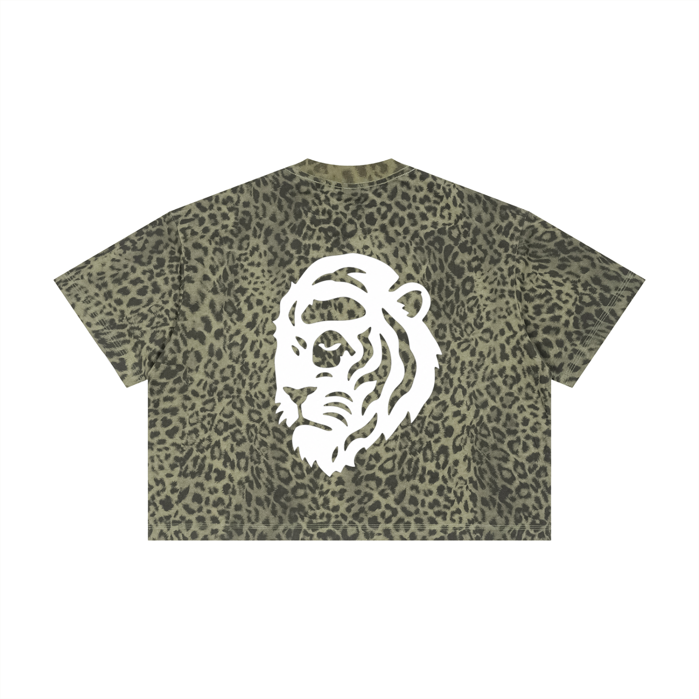 Korveiii Leopard Print Crop T-Shirt