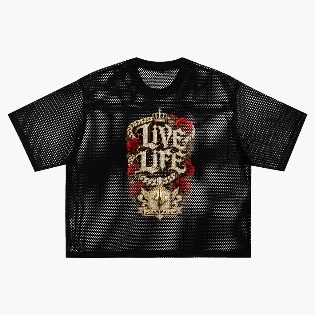 FASTLIFE HOF See-through Boxy Net T-Shirt