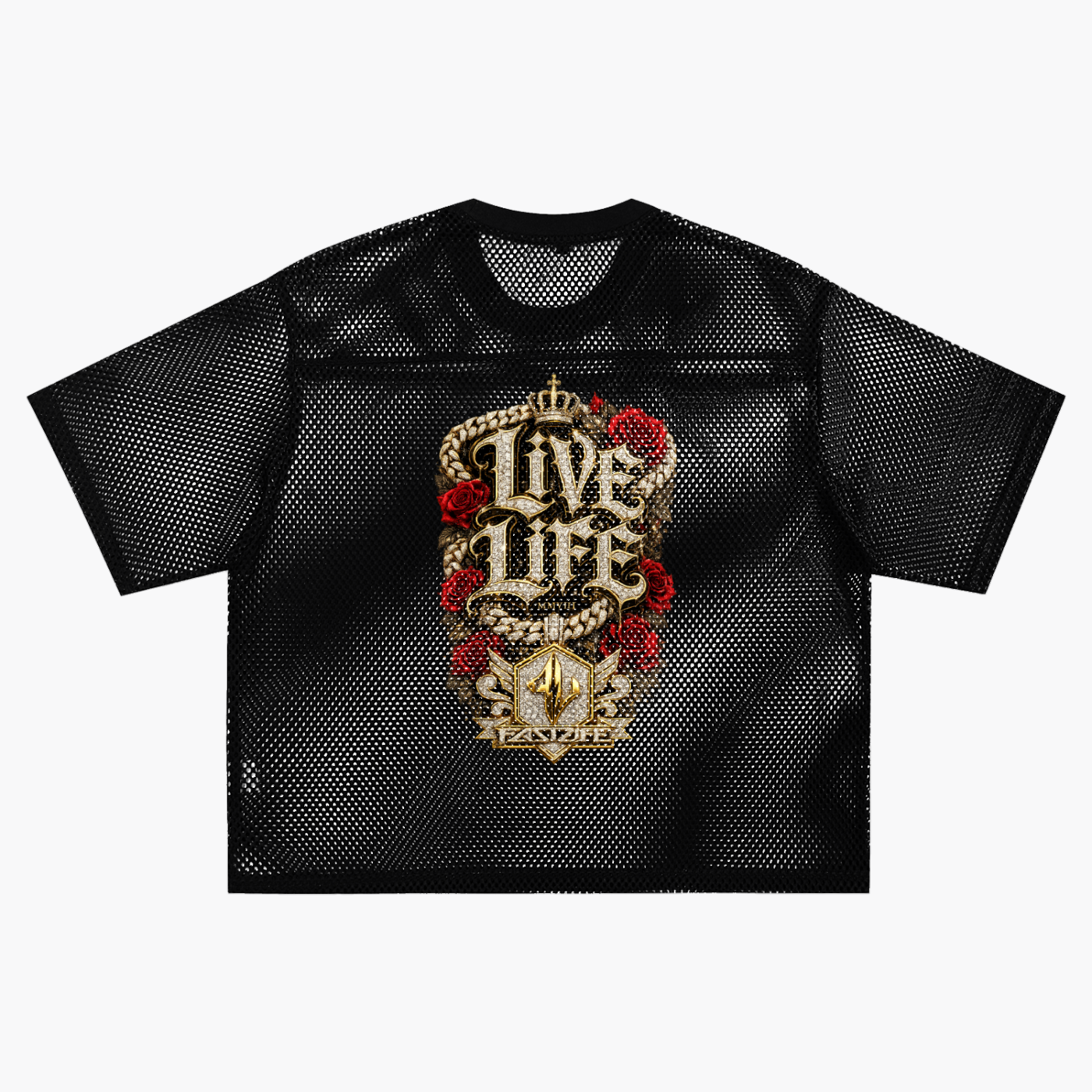 FASTLIFE HOF See-through Boxy Net T-Shirt