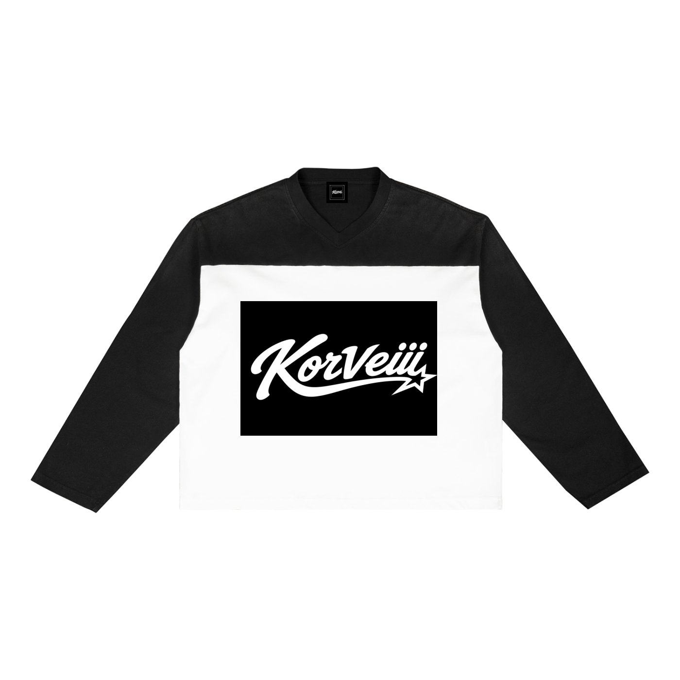 Korveiii Sun Fade Color-Block Long Sleeve T-Shirt