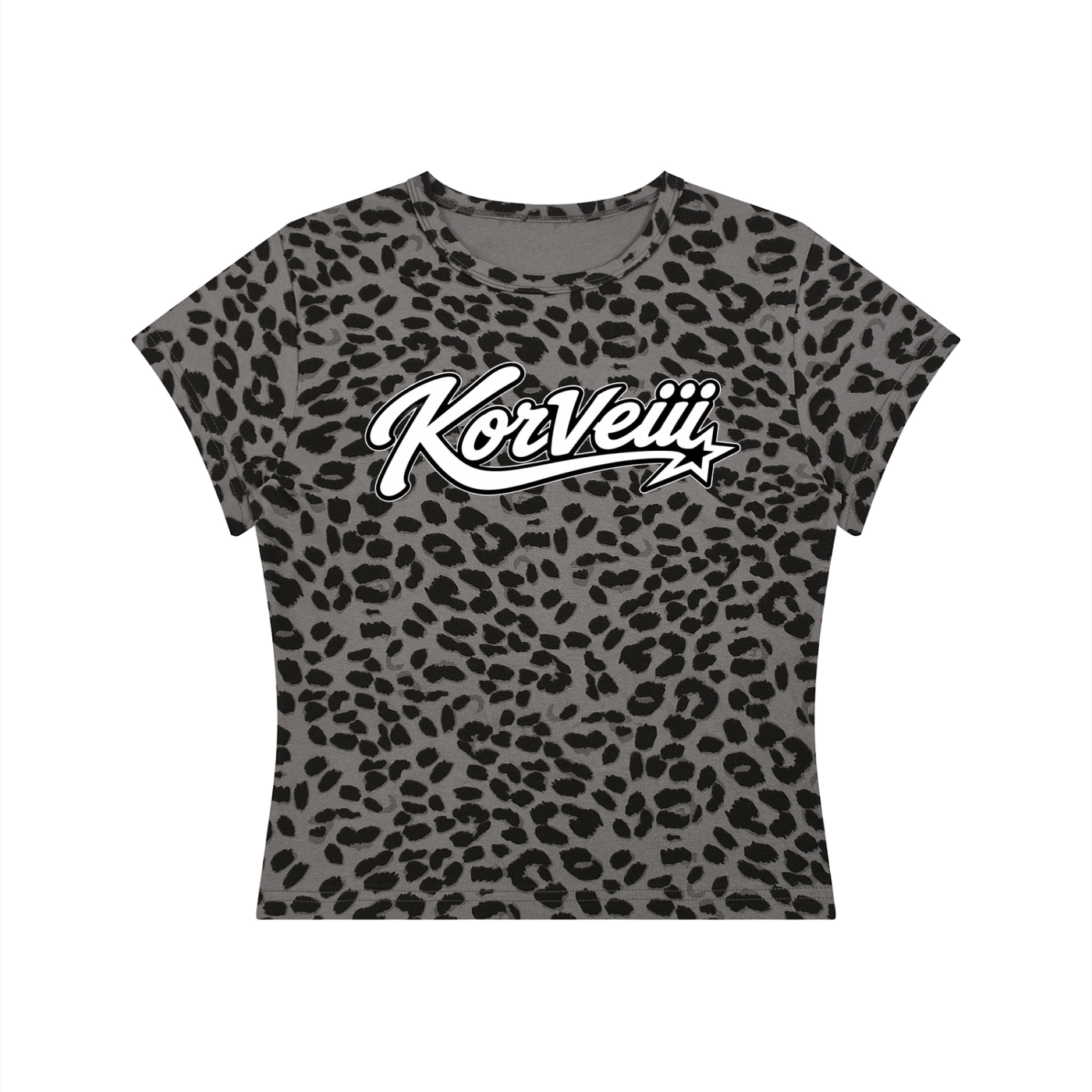 Women’s Korveiii Leopard Print Crop T-Shirt