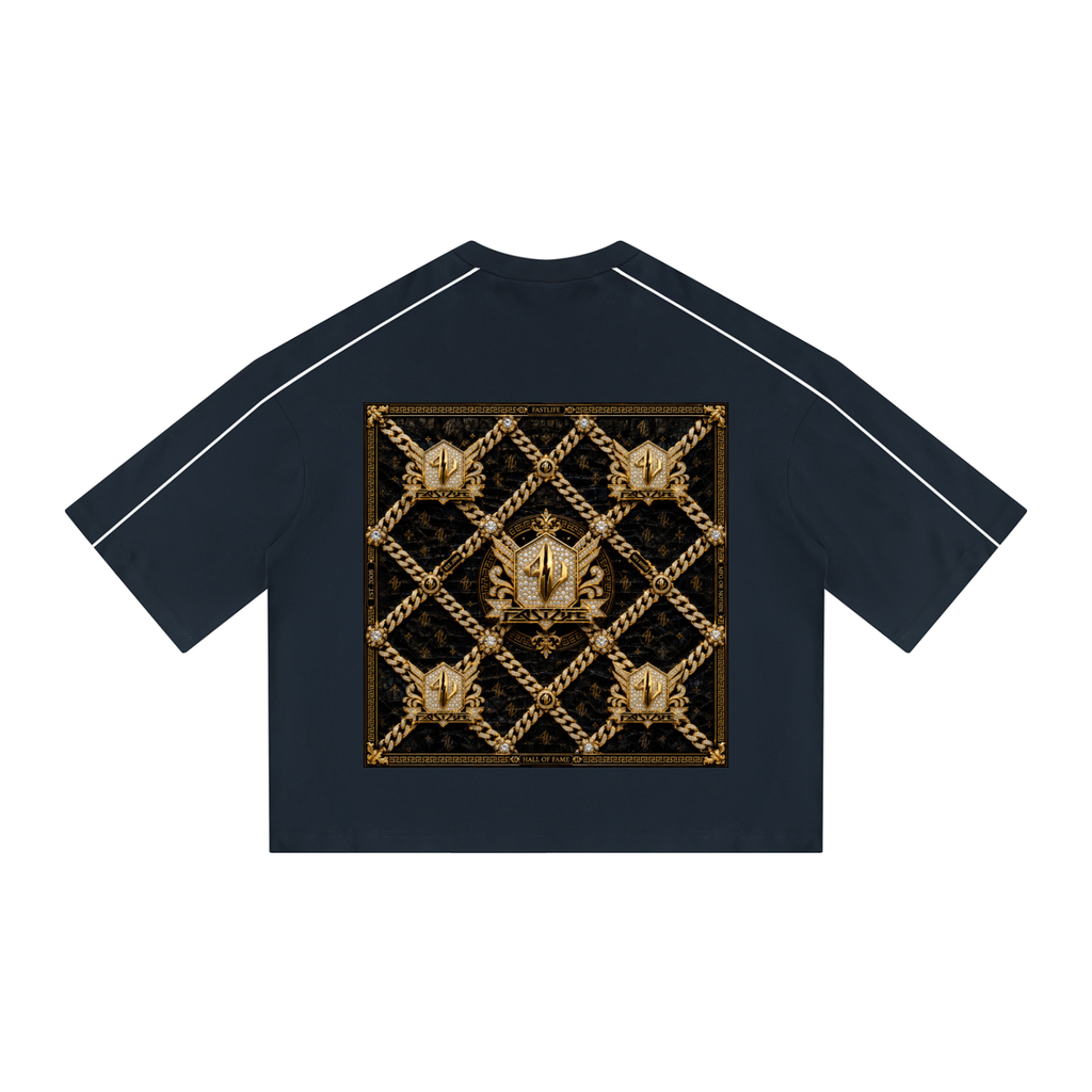 FASTLIFE Unisex Heavyweight Boxy Piping T-Shirt